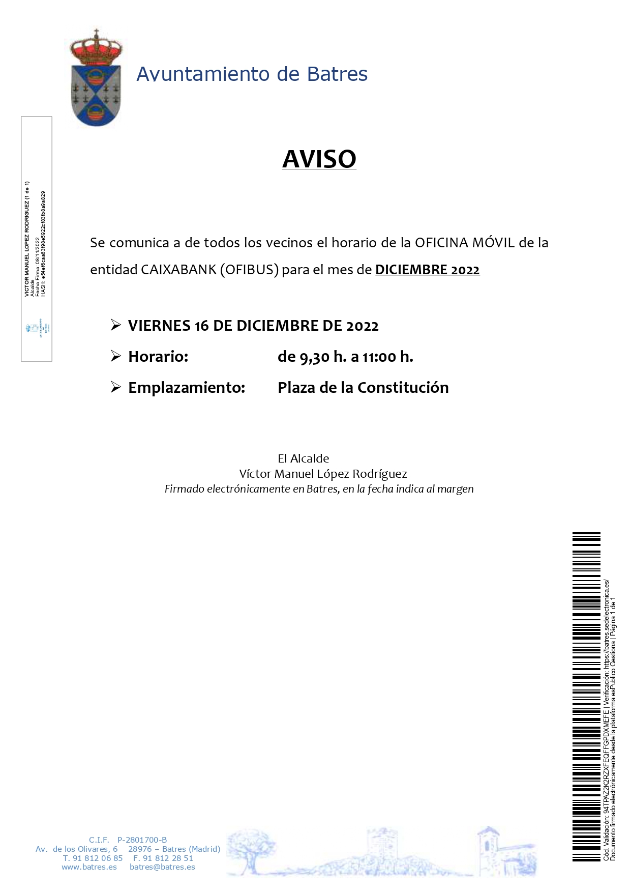 Comunicacin Aviso AVISO OFIBUS CAIXABANK diciembre 2022 page 0001