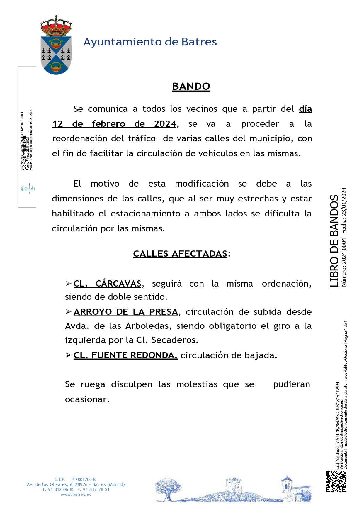 CAMBIO CIRCULACION EN VARIAS CALLES DEL MUNICIPIO Febrero 2024 page 0001